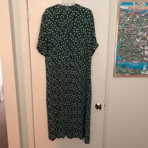 ASOS Curve green floral maxi dress